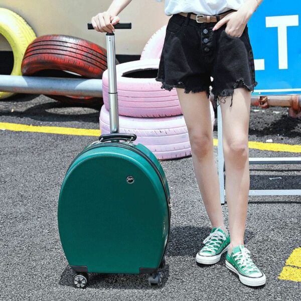 Ins Cute Flat Pink Girl Carry On Suitcase With Wheels - Image 4