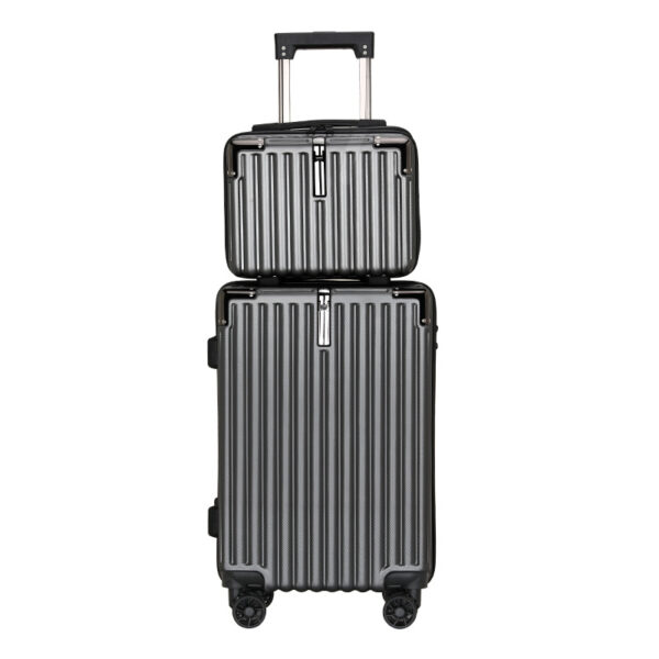 Zipper Suitcase With Hook ABS Luggage Set With Small Box - Image 7