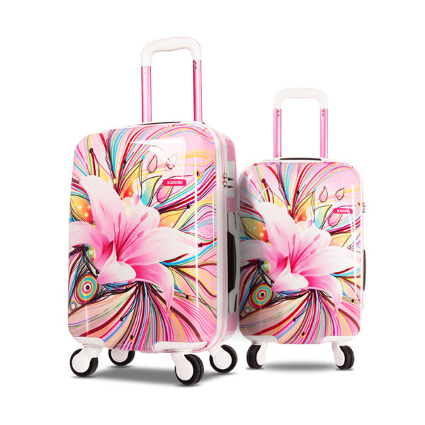 Hard Case Pink Luggage Bags With Customized Design - Image 2