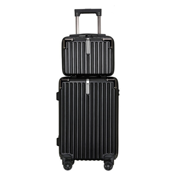 Zipper Suitcase With Hook ABS Luggage Set With Small Box - Image 6