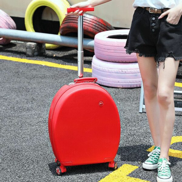 Ins Cute Flat Pink Girl Carry On Suitcase With Wheels - Image 5