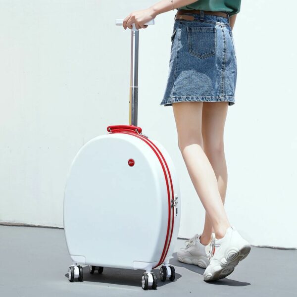 Ins Cute Flat Pink Girl Carry On Suitcase With Wheels - Image 3