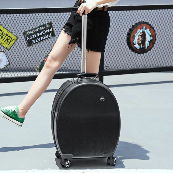 Ins Cute Flat Pink Girl Carry On Suitcase With Wheels - Image 7