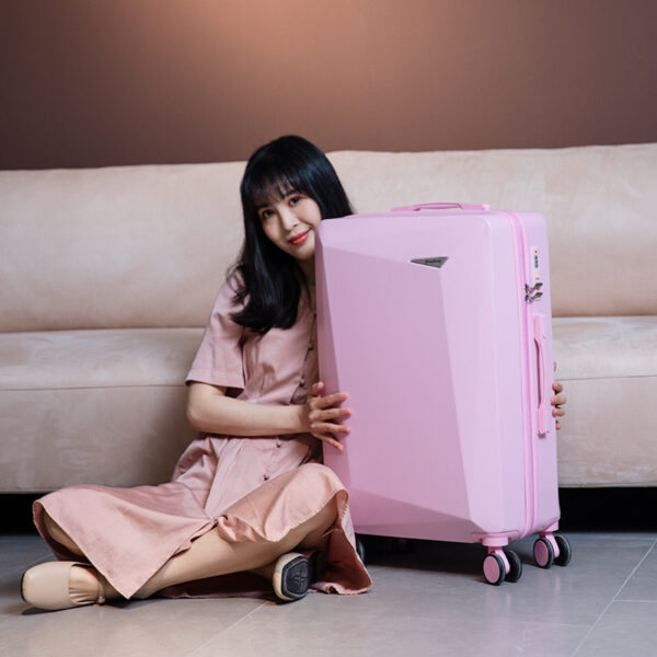 ABS Hard Case Orange Suitcase Luggage With Mute Universal Wheels - Image 8