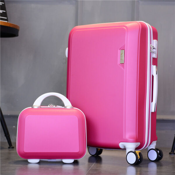 Rose Golden ABS PC Matt Suitcase With Handle Wheels - Image 12
