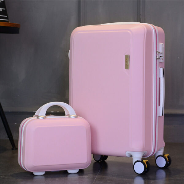 Rose Golden ABS PC Matt Suitcase With Handle Wheels - Image 13