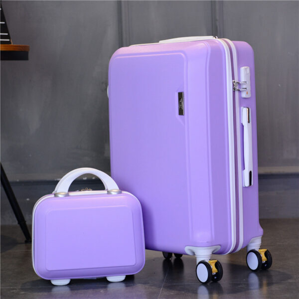 Rose Golden ABS PC Matt Suitcase With Handle Wheels - Image 17