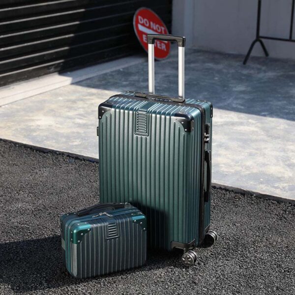 Hard Case Suitcase Luggage Bag With Cosmetics Box - Image 9