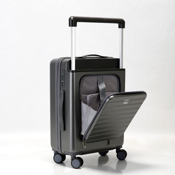 Luxury Wide Trolley Luggage With Back Opening - Image 3