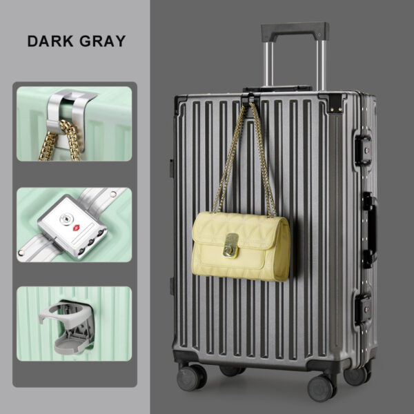 Customization Multifunctional Aluminum Frame Luggage Trolley Suitcase - Image 3