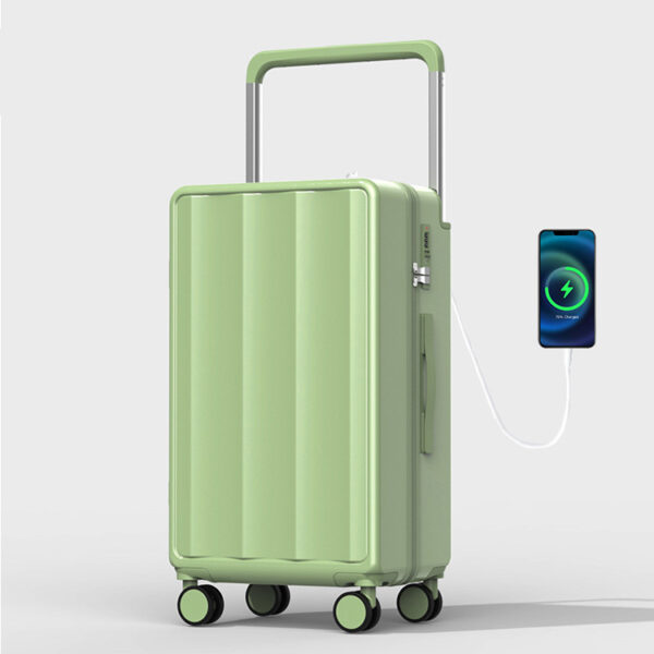 New Design Wide Trolley Multifunctional Suitcase with Cup Holder USB Port - Image 5