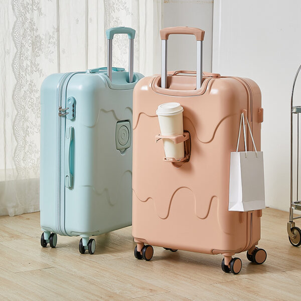 Cute Multifunctional ABS+PC Luggage with Cup Holder And USB Port