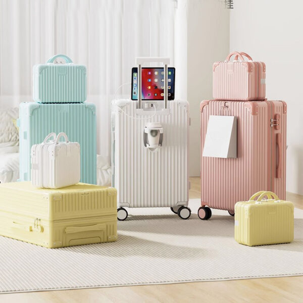Multifunctional Mother and Son Luggage with USB Port Cup Holder