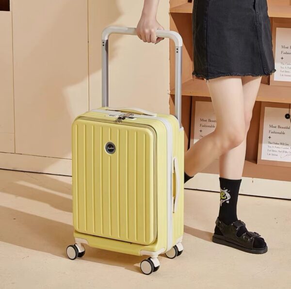 New Fashion Front Opening Wide Trolley Luggage - Image 4