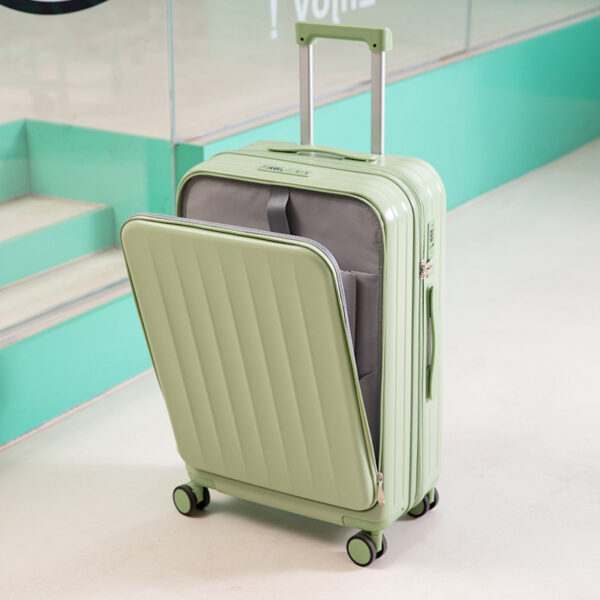 Custom USB Port and Cup Holder Zipper ABS+PC Luggage - Image 6
