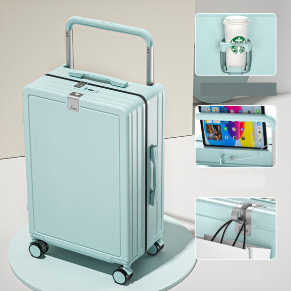Large Capacity Multifunctional Wide Trolley Suitcase with Universal Wheels - Image 5