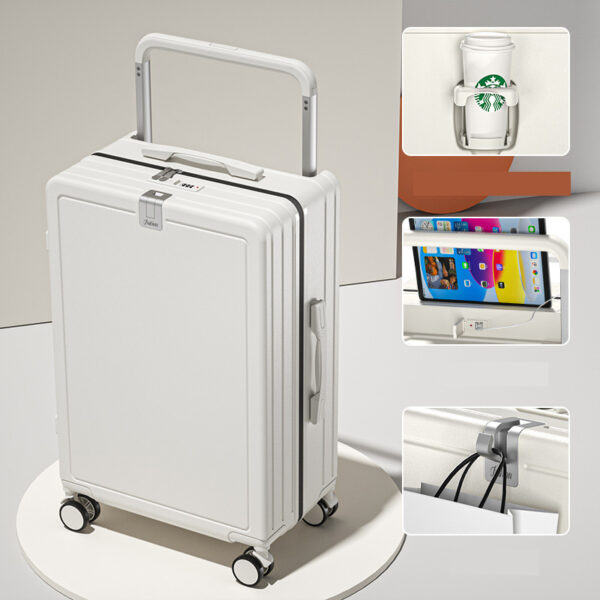 Large Capacity Multifunctional Wide Trolley Suitcase with Universal Wheels - Image 6