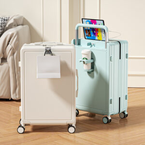 Large Capacity Multifunctional Wide Trolley Suitcase with Universal Wheels