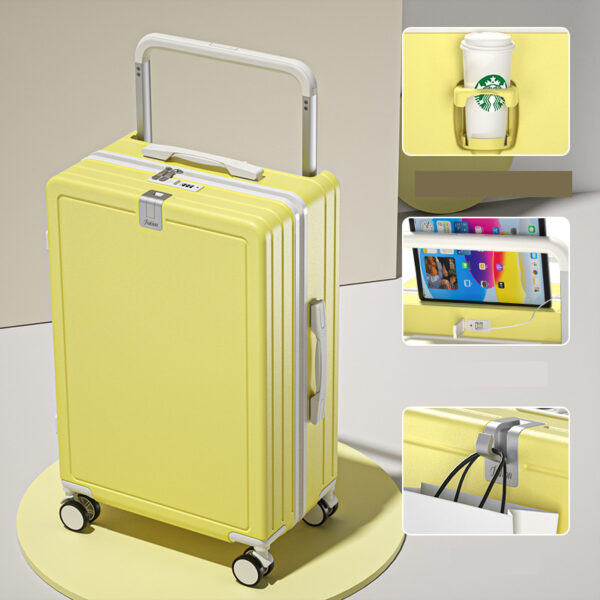 Large Capacity Multifunctional Wide Trolley Suitcase with Universal Wheels - Image 3