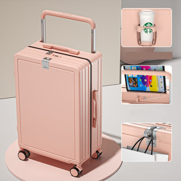 Large Capacity Multifunctional Wide Trolley Suitcase with Universal Wheels - Image 4