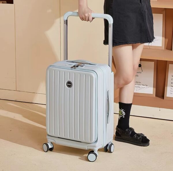 New Fashion Front Opening Wide Trolley Luggage - Image 5