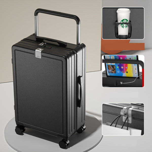 Large Capacity Multifunctional Wide Trolley Suitcase with Universal Wheels - Image 7
