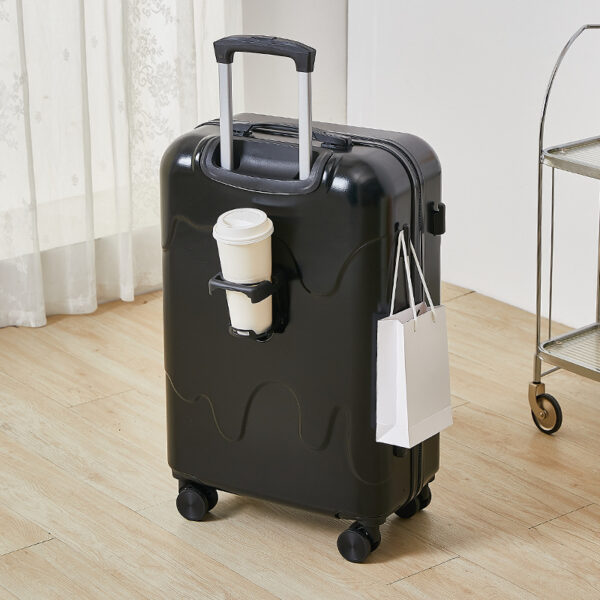Cute Multifunctional ABS+PC Luggage with Cup Holder And USB Port - Image 2