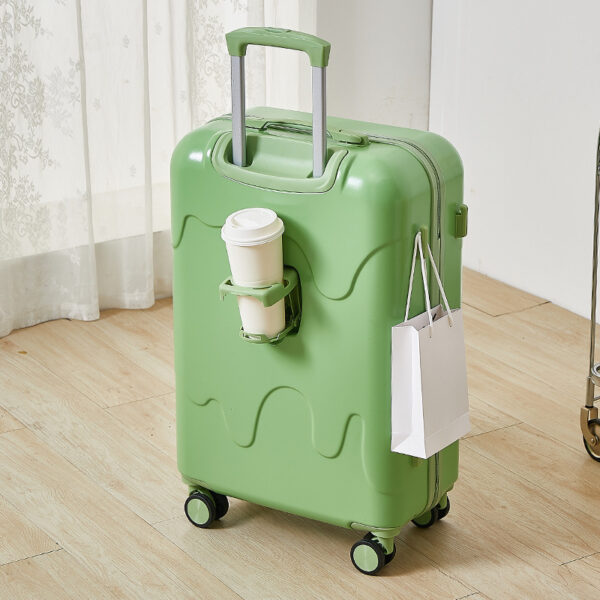 Cute Multifunctional ABS+PC Luggage with Cup Holder And USB Port - Image 3