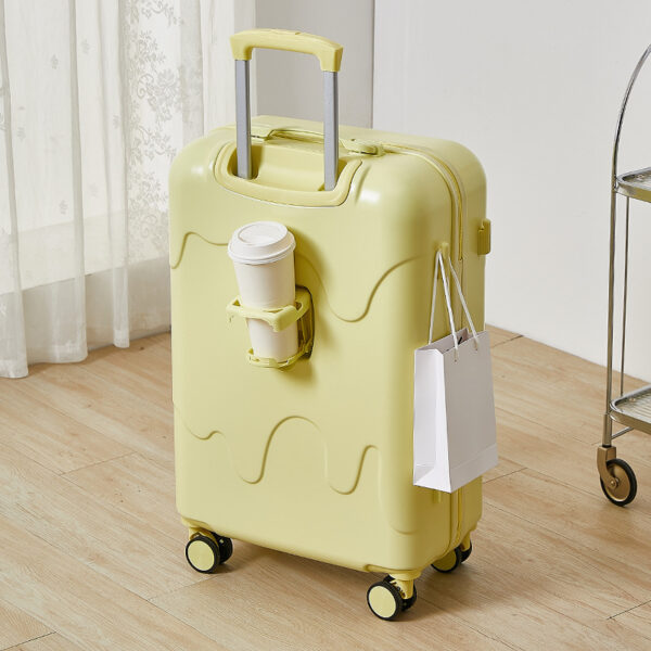 Cute Multifunctional ABS+PC Luggage with Cup Holder And USB Port - Image 5