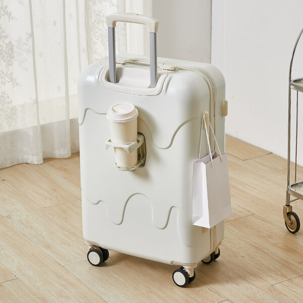 Cute Multifunctional ABS+PC Luggage with Cup Holder And USB Port - Image 7