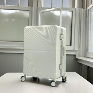 Custom Logo Trolley Travel Suitcase Carry on Aluminum Frame Luggage with Universal Wheels