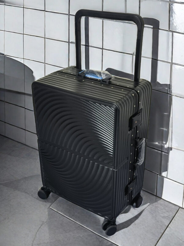 Custom Logo Trolley Travel Suitcase Carry on Aluminum Frame Luggage with Universal Wheels - Image 6