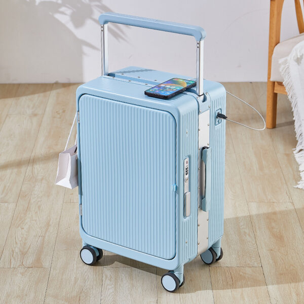 Travel Suitcase Carry on Trolley Luggage Trolley Bag 4 Wheels - Image 5