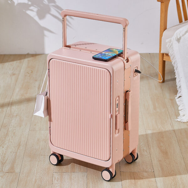 Travel Suitcase Carry on Trolley Luggage Trolley Bag 4 Wheels - Image 4