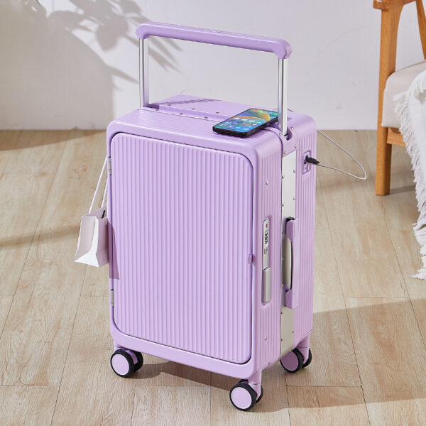 Travel Suitcase Carry on Trolley Luggage Trolley Bag 4 Wheels - Image 3