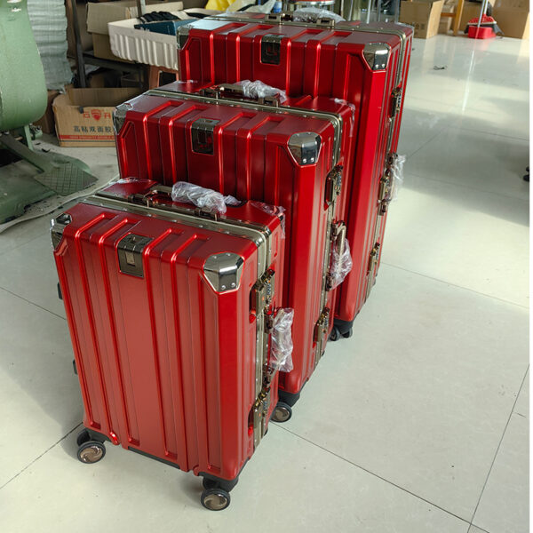 New Design Resistance Suitcases Aluminum Frame Hard Case Travel Luggage Sets - Image 5