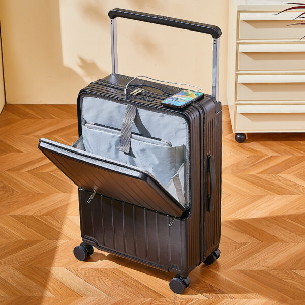 Front Opening Multi-functional ABS PC Luggage Suitcase Travel Trolley case with Universal Wheels - Image 5