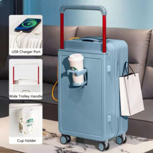 Latest design Wide trolley luggage with mute universal wheels
