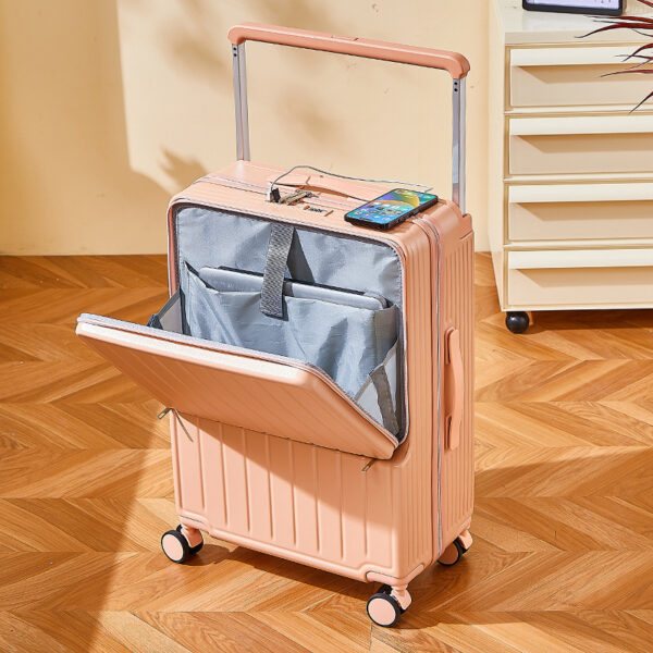 Front Opening Multi-functional ABS PC Luggage Suitcase Travel Trolley case with Universal Wheels - Image 2