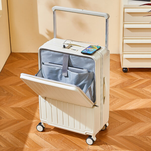 Front Opening Multi-functional ABS PC Luggage Suitcase Travel Trolley case with Universal Wheels - Image 3