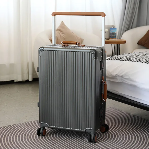 2024 Fashion Luggage with Cup Holder Wide Trolley New Design Hard Shell Travel Valise Suitcase - Image 2