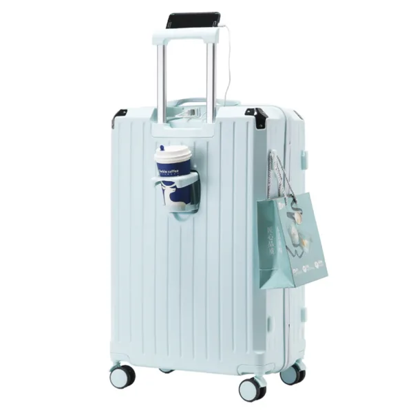New Design Multi-Functional Luggage Light Boarding Candy Color Suitcase with Universal Wheels - Image 5