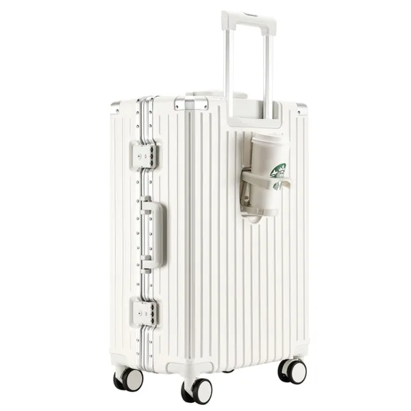 Customized Logo Multi-Functional Suitcase on Spinner 4 Wheels ABS PC Travel Bag Luggage - Image 5