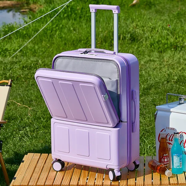 Front Opening Multi-Functional ABS PC Luggage Suitcase Wholesale Travel Trolley Case - Image 3