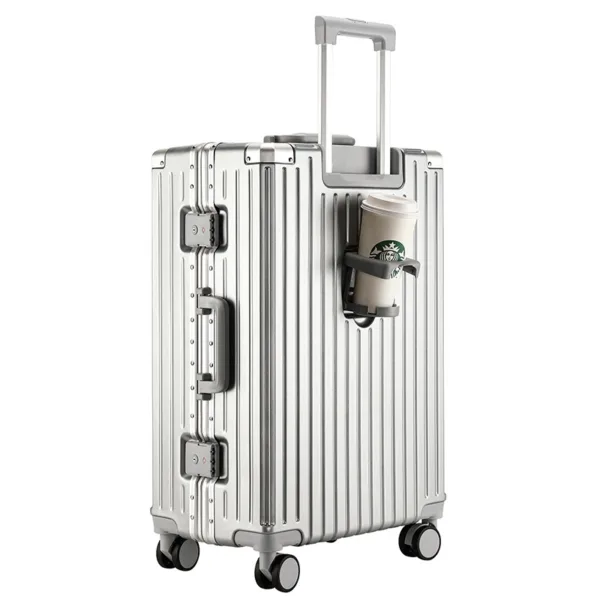 Customized Logo Multi-Functional Suitcase on Spinner 4 Wheels ABS PC Travel Bag Luggage - Image 7