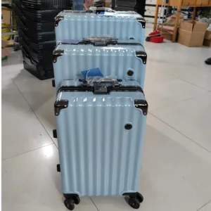 Aluminum Frame Luggage Suitcase Set 3 PCS a Set with Cup Holder