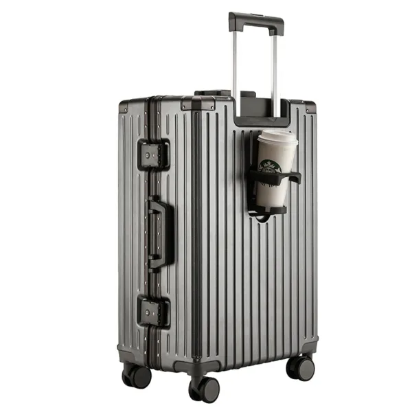 Customized Logo Multi-Functional Suitcase on Spinner 4 Wheels ABS PC Travel Bag Luggage - Image 3