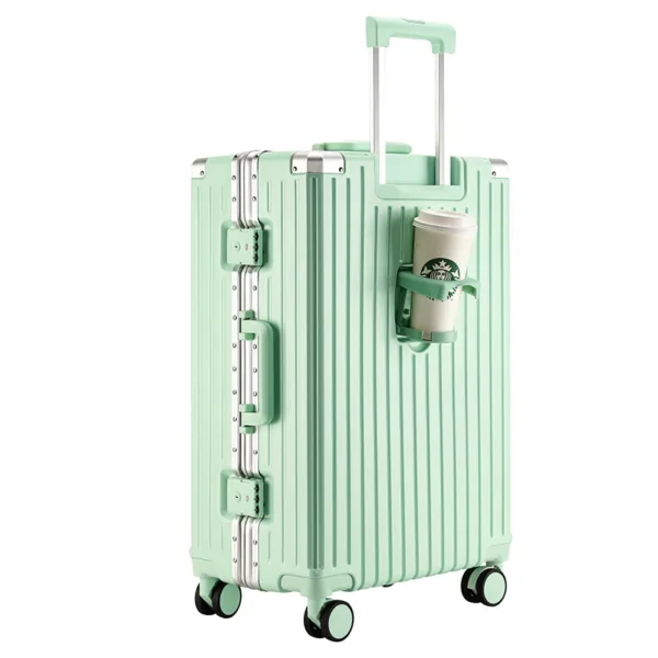 Customized Logo Multi-Functional Suitcase on Spinner 4 Wheels ABS PC Travel Bag Luggage - Image 4