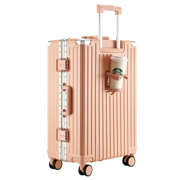 Customized Logo Multi-Functional Suitcase on Spinner 4 Wheels ABS PC Travel Bag Luggage - Image 6