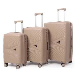 PP Trolley Luggage Zipper Password Lock Waterproof Hard Shell Carry On Suitcase Set